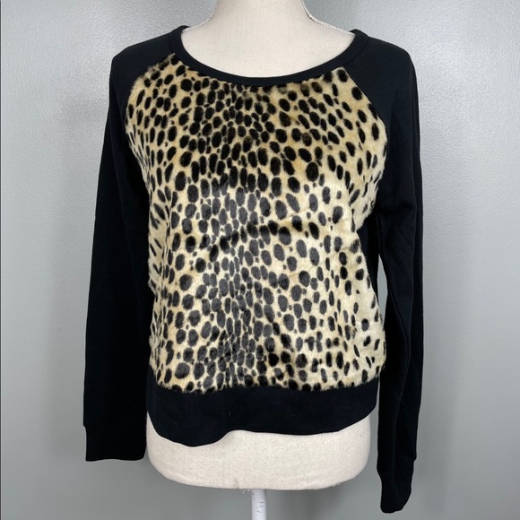 Express Tops - Express || Fur Front Pullover Sweatshirt